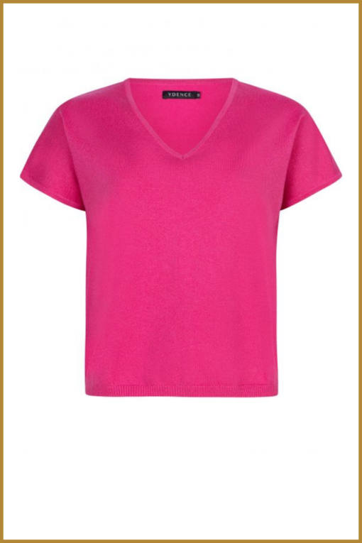 YDENCE -Knitted top sammy pink -YDE240007