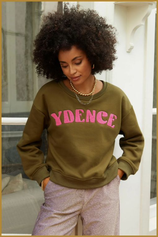 YDENCE-Sweater Ydence groen-YDE240089
