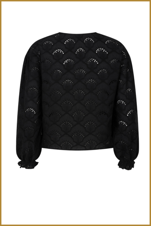 YDENCE -  Top Eve zwart -YDE240058 - Afbeelding 2