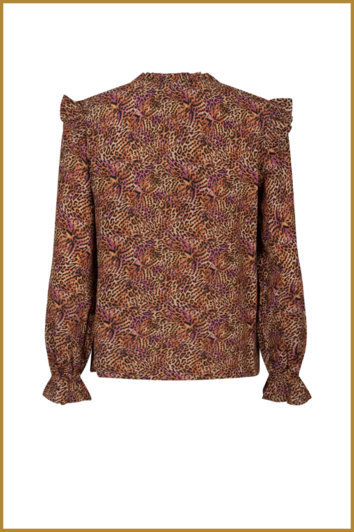 YDENCE - Blouse Lady bruin -YDE240071 - Afbeelding 2