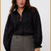 YDENCE-Blouse Maura zwart-YDE240093
