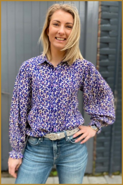 YDENCE - Blouse Alyssa blue -YDE240019
