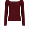 YDENCE - Knitted Top Chiara rood -YDE240056