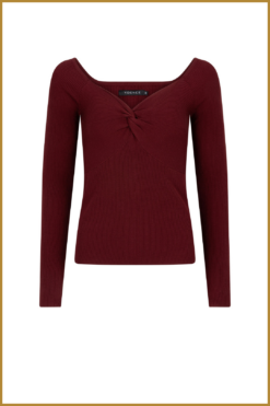YDENCE - Knitted Top Chiara rood -YDE240056