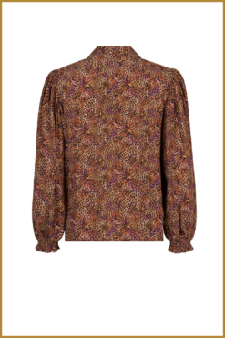 Alternative view of YDENCE - Blouse Alyssa bruin -YDE240072