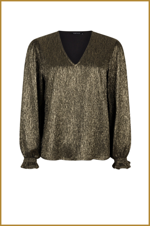 YDENCE-Top Delany goud-YDE240094 - Afbeelding 2