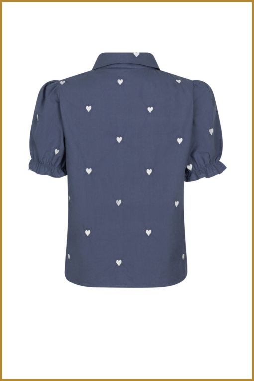 YDENCE - Blouse lovely navy -YDE240039 - Afbeelding 2