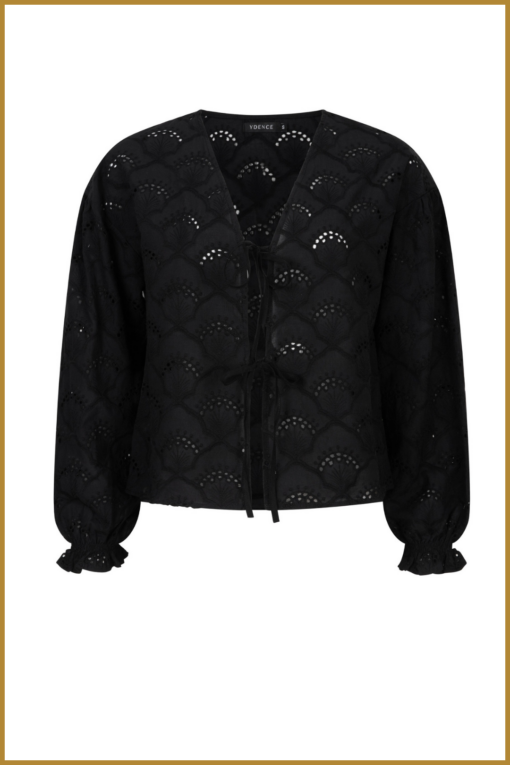YDENCE -  Top Eve zwart -YDE240058
