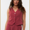 YDENCE -Gillet Kaia red -YDE240075