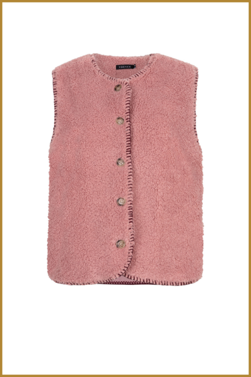 YDENCE -  Gilet Evelynn pink -YDE240050