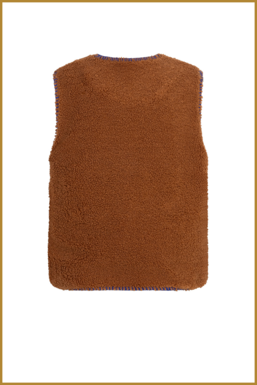 YDENCE - Gilet Evelynn camel -YDE240049 - Afbeelding 2