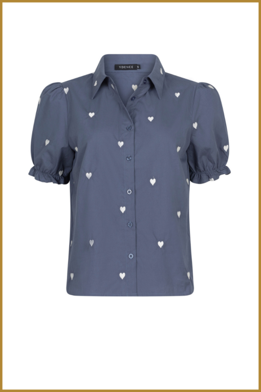 YDENCE - Blouse lovely navy -YDE240039