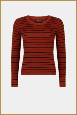 Alternative view of YDENCE-Knitted top Devina bordo-YDE240081