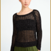 JL- Summer cotton pull zwart-JAN250009
