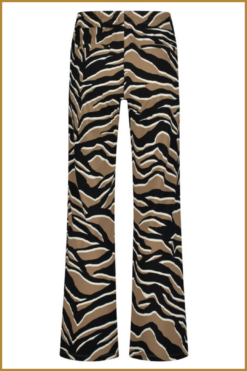 Alternative view of Lady day - Broek Skyler - MYP240033 zebra print camel