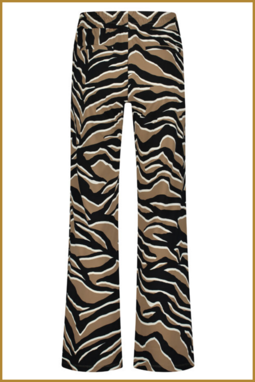 Lady day - Broek Skyler - MYP240033 zebra print camel - Afbeelding 2