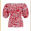 STUDIO ANNELOES -Manon tulip top red offwhite -STU240064