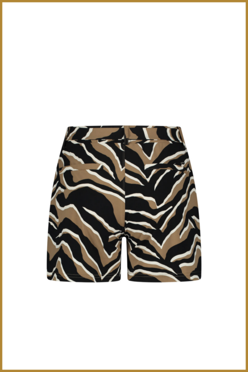 Lady day - Broek Shorty - MYP240032 zebra print camel - Afbeelding 2