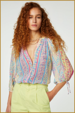 FABIENNE CHAPOT -Cooper blouse blue -FAB240102