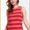 STUDIO ANNELOES - Quinny sls stripe pullover new coral red -STU240073