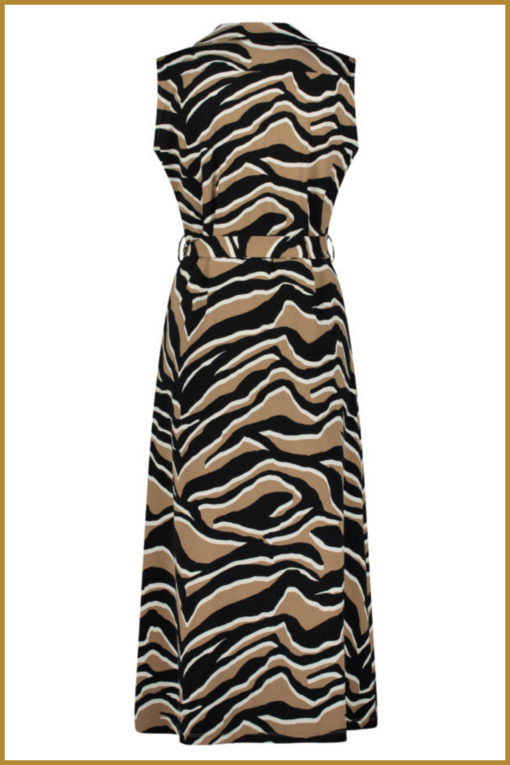 Lady day - Jurk Dantel - MYP240041 zebra print camel - Afbeelding 2