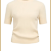 OBJECT- OBJNOELLE S/S KNIT T-SHIRT NOOS beige-OBJ250018