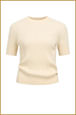 Alternative view of OBJECT- OBJNOELLE S/S KNIT T-SHIRT NOOS beige-OBJ250018