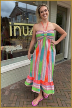 INUZ - Jurk Alies oranje -TUR240018