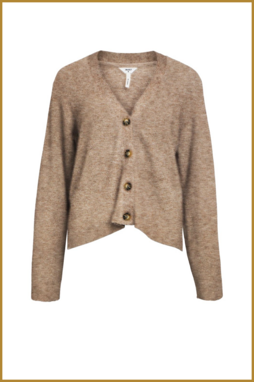 OBJECT -  OBJDITTE RE L/S KNIT CARDIGAN bruin -OBJ240038 - Afbeelding 2