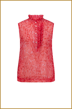 Alternative view of STUDIO ANNELOES - Odette crepe sls top red coral -STU240072