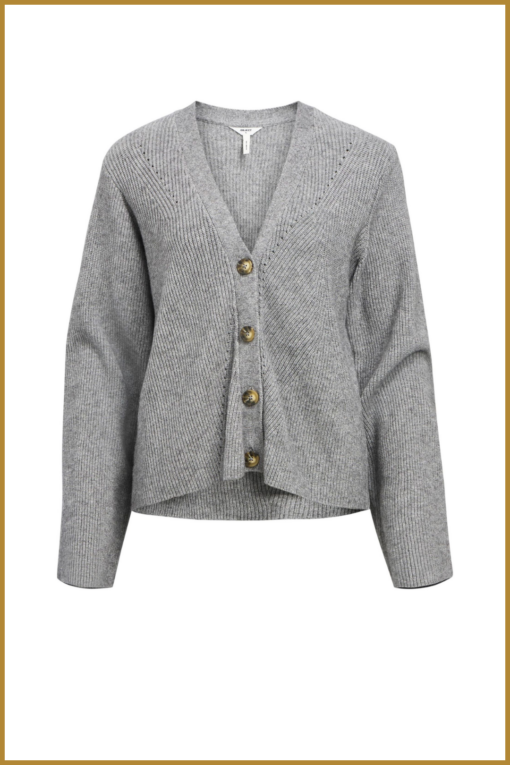 OBJECT - OBJDITTE RE L/S KNIT CARDIGAN grijs -OBJ240037 - Afbeelding 2