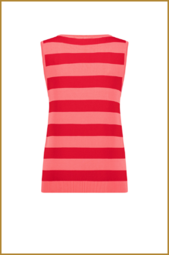 Alternative view of STUDIO ANNELOES -  Quinny sls stripe pullover new coral red -STU240073