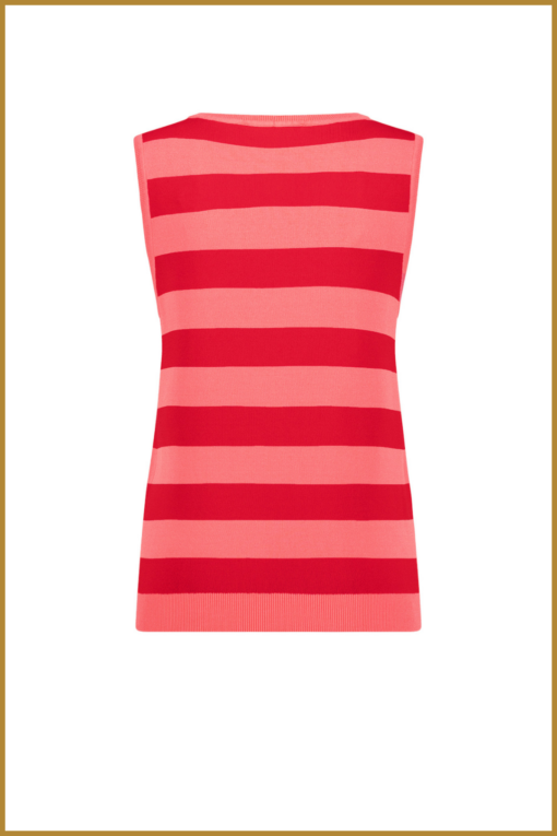 STUDIO ANNELOES -  Quinny sls stripe pullover new coral red -STU240073 - Afbeelding 2