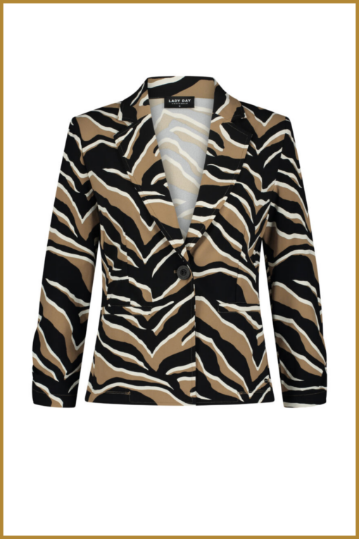 Lady day - Blazer Bali - MYP230042 zebra print camel
