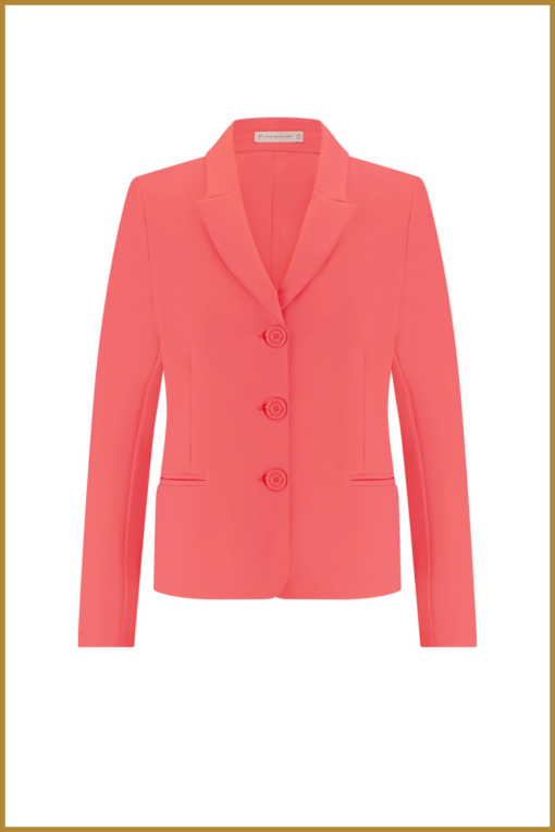 STUDIO ANNELOES - Emma bonded blazer new coral -STU240068 - Afbeelding 2