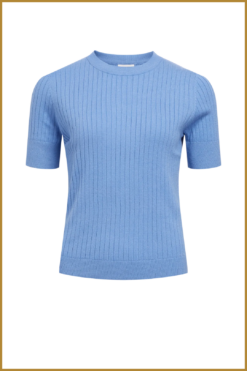 Alternative view of OBJECT - OBJNOELLE S/S KNIT T-SHIRT NOOS blauw-OBJ250017