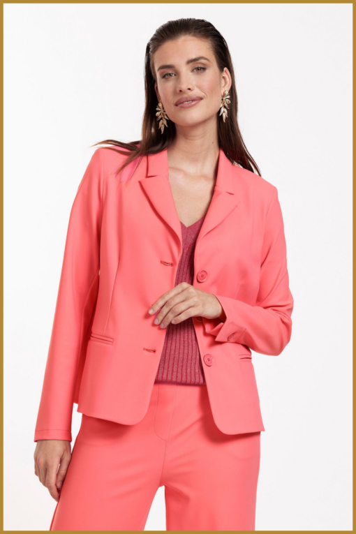 STUDIO ANNELOES - Emma bonded blazer new coral -STU240068