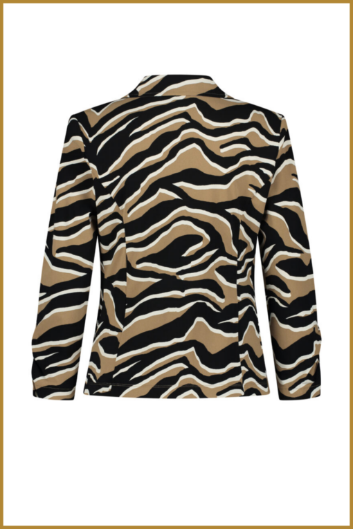 Lady day - Blazer Bali - MYP230042 zebra print camel - Afbeelding 2