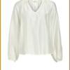 OBJECT- OBJHEIDI L/S LO V-NECK TOP offwhite-OBJ250011