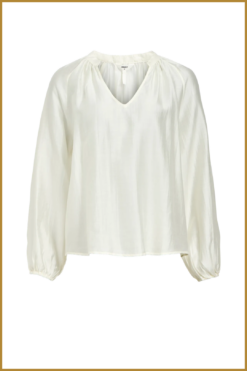 Alternative view of OBJECT- OBJHEIDI L/S LO V-NECK TOP offwhite-OBJ250011