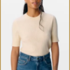 OBJECT- OBJNOELLE S/S KNIT T-SHIRT NOOS beige-OBJ250018