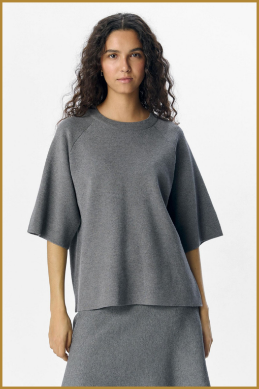 OBJECT- OBJREYNARD 2/4 noos pullover grijs-OBJ250027