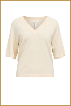 Alternative view of OBJECT- OBJTHESS 2/4 LO V-NECK KNIT TOP NOOS-OBJ250021