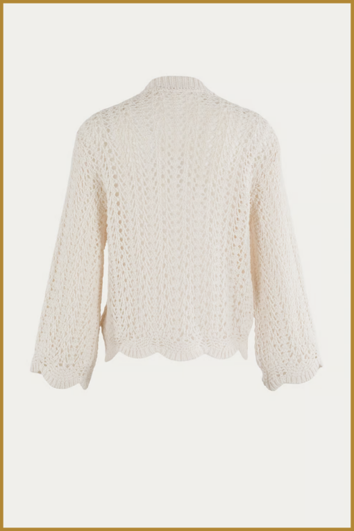 MSCW-Vest Pointelle-Offwhite-MOS250008 - Afbeelding 2
