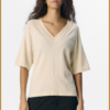 OBJECT- OBJTHESS 2/4 LO V-NECK KNIT TOP NOOS-OBJ250021