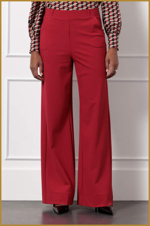 STUDIO ANNELOES-Lexie honeycomb trousers-STU250034