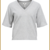 OBJECT- OBJTHESS 2/4 LO V-NECK KNIT TOP NOOS-OBJ250022