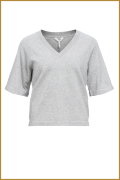 Alternative view of OBJECT- OBJTHESS 2/4 LO V-NECK KNIT TOP NOOS-OBJ250022