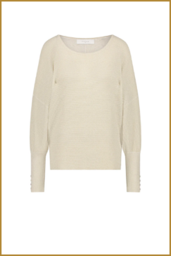 Alternative view of NUKUS-Batwing pullover plain-sand-NUK250015