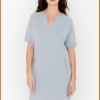 MSCW-Jurk Wild-Grey blue solid-MOS250017
